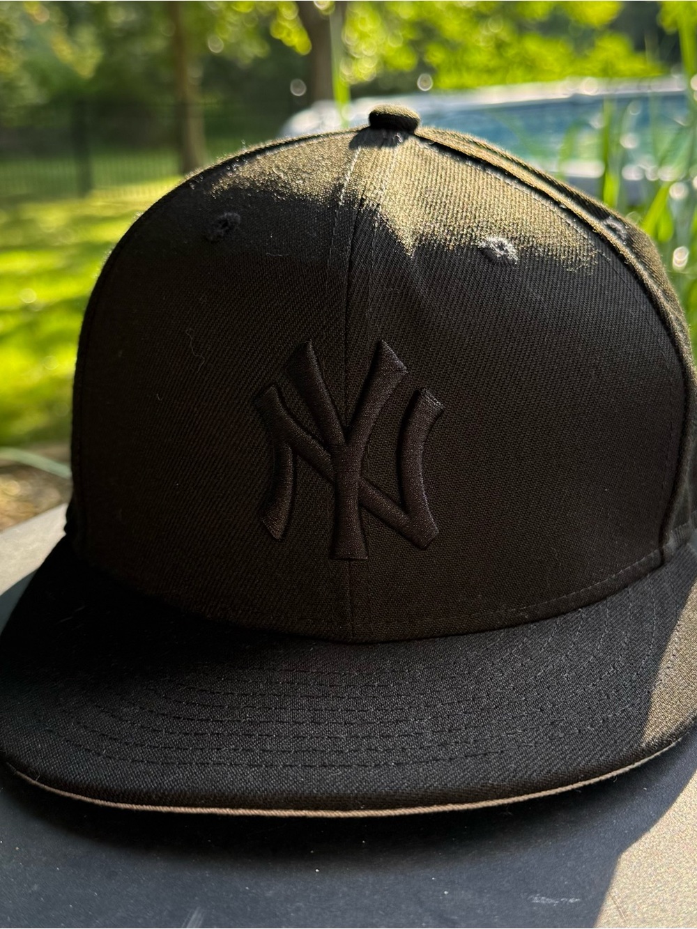 New Era Black New York Yankees Flat Brim Cap